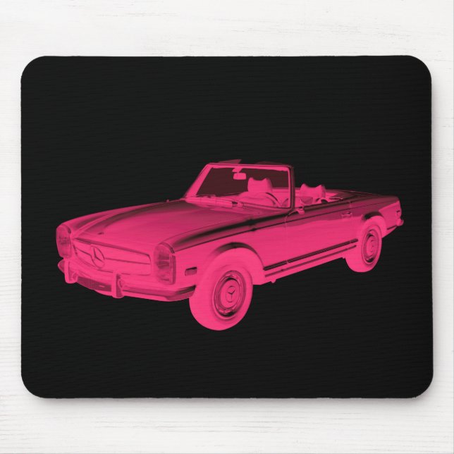 Konvertierbare Pop-Kunst MERCEDES-BENZ 280 SL Mousepad (Vorne)