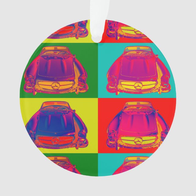 Konvertierbare Pop-Kunst MERCEDES-BENZ 300 SL Ornament (Vorderseite)