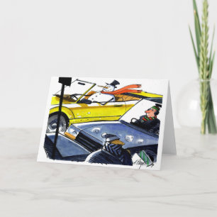 Konvertierbarer Schnee-Mann Feiertagskarte