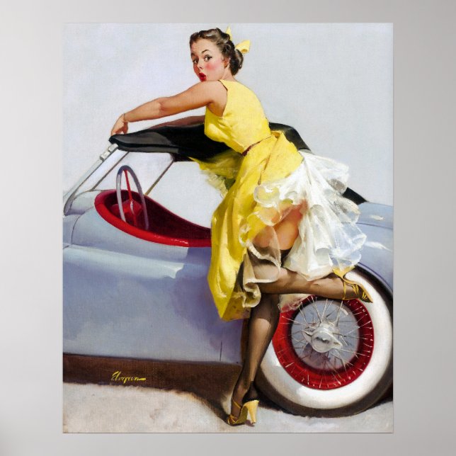 Konvertierbares Button nach oben Poster (Vorne)