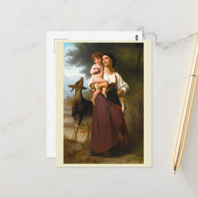 Konvoitis von William Bouguereau Postkarte (Vorderseite/Rückseite Beispiel)