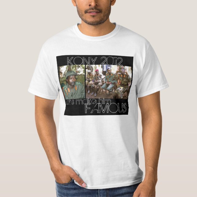 KONY 2012 - Berühmtes Schwarzes T-Shirt (Vorderseite)