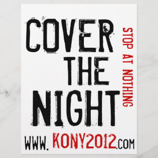 Kony 2012 Flyer decken die Nacht ab