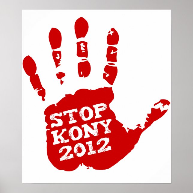 Kony 2012 Handprint Stopp Joseph Kony Poster (Vorne)