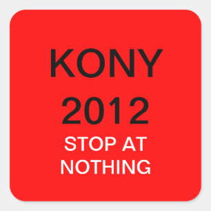 KONY 2012 QUADRATISCHER AUFKLEBER