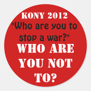 Kony 2012 runder aufkleber