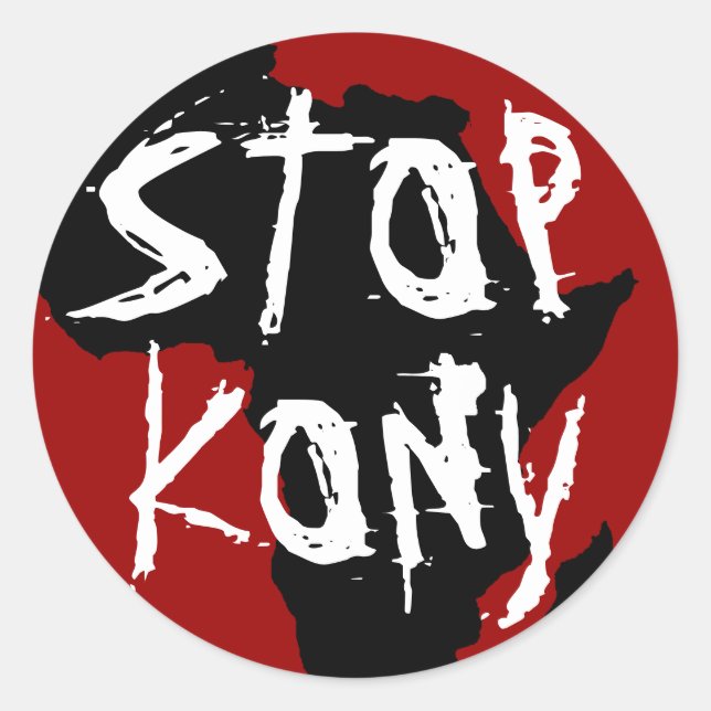 Kony 2012 runder aufkleber (Vorderseite)