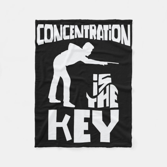 Konzentration ist der wichtigste Funny Pool Billar Fleecedecke (Vorderseite)