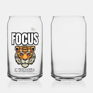 Konzentriere dich auf dein Ziel Tiger-Shirt Moti Dosenglas