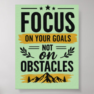 Konzentriere dich auf deine Ziele Motivationsposte Poster