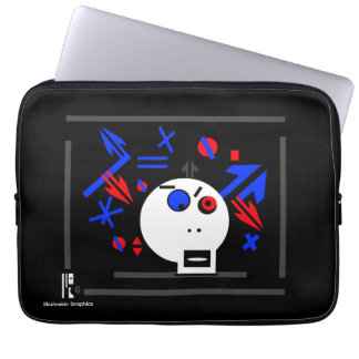Konzentriere eine Skullnskin-Grafik von J.H. Thorn Laptopschutzhülle