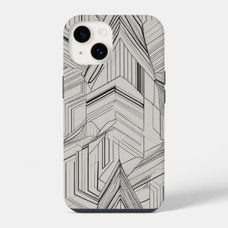 Konzentrierte Dreiecke-Linie Art iPhone 14 Hülle