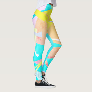 Konzentrierte Farbblöcke Abstrakte Leggings