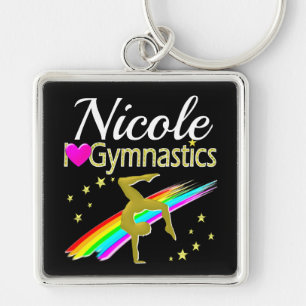 KONZENTRIERTE GOLD GYMNASTICS LIEBE DESIGN SCHLÜSSELANHÄNGER