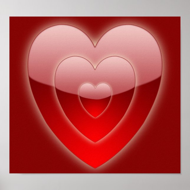 Konzentrierte Herz-Leinwand Poster (Vorne)