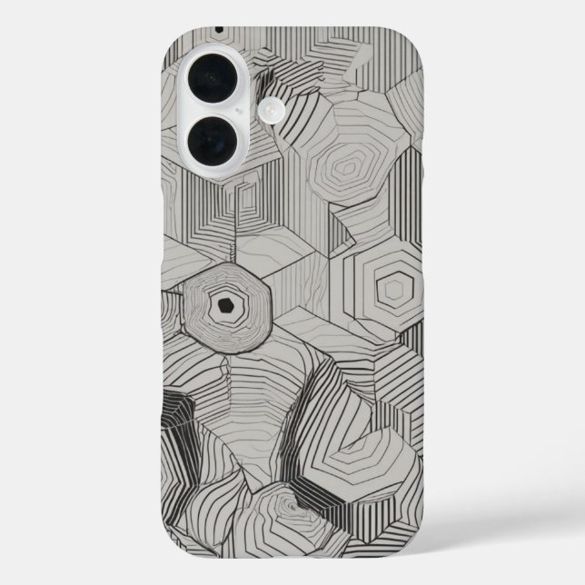 Konzentrierte Hexagons-Linie Art Case-Mate iPhone Hülle (Rückseite)