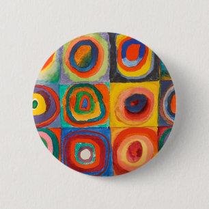 Konzentrierte Kandinsky-Quadrate Button