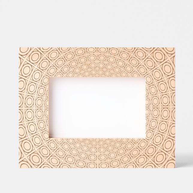 Konzentrierte Kreise Design Etted Picture Frame Geätzte Rahmen (Vorderseite)
