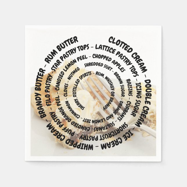 Konzentrierte Minzkuchenzutaten mit Bettüberzug Serviette (Vorderseite)