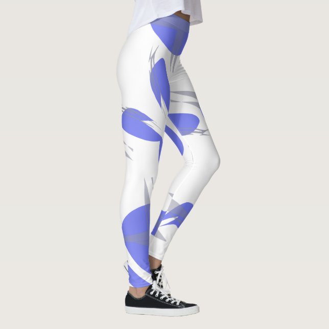 Konzentrierte Pastel Violet Lila Abstrakte Kunst L Leggings (Rechts)