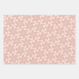 Konzentriertes Rundungsmuster der Erdtöne Geschenkpapier Set