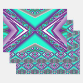 Konzentrisch Abstrakt Geschenkpapier Set