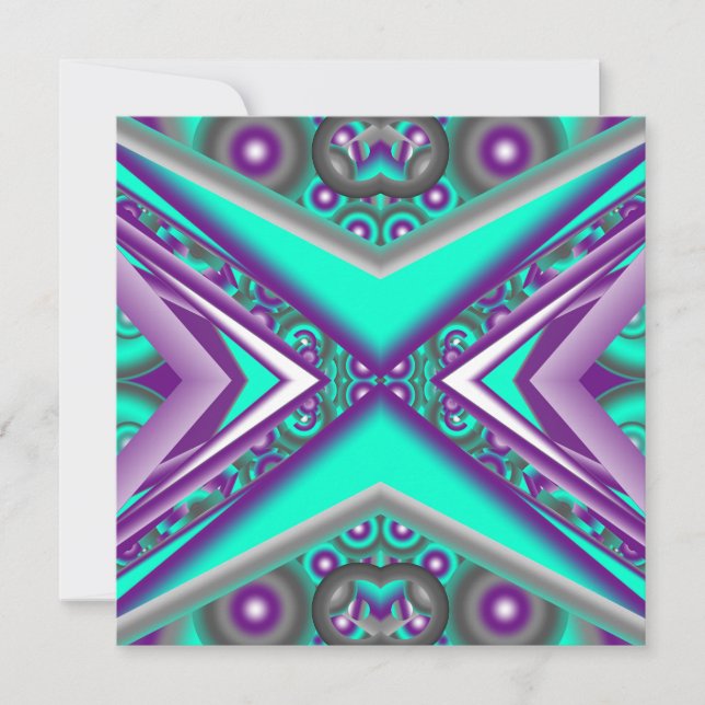 Konzentrisch Abstrakt Mitteilungskarte (Vorderseite)