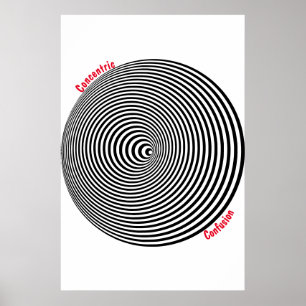 Konzentrische Konfusionsposter Poster
