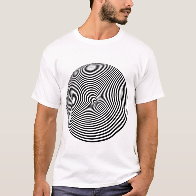 Konzentrische Kreis-flippige optische Täuschung T-Shirt (Vorderseite)