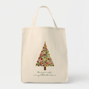 Konzentrische Kreis-Weihnachtsbaum-Tasche Tragetasche