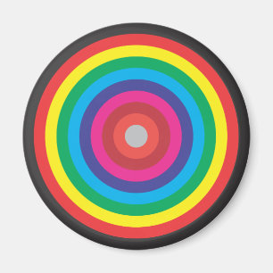 konzentrische Kreise farbiges Ziel Magnet