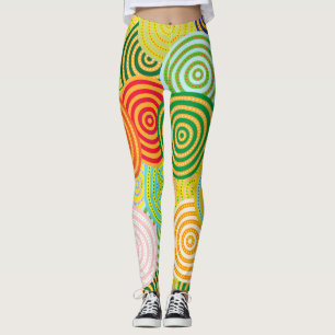 Konzentrische Kreise Scarf Leggings