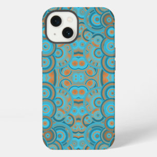 Konzentrische Kreisverlauf-Gradient Orange Rost Tü iPhone 13 Hülle