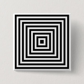 Konzentrische Quadrate Unendlichkeit Op-Art-Knopf Button