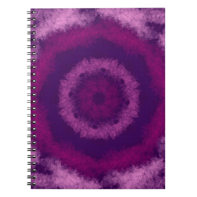 konzentrische rosa und lila Kreise Notizblock (Vorderseite)