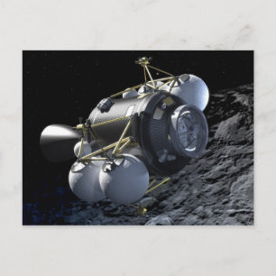 Konzept Art des Altair Lunar Lander im Orbit Postkarte