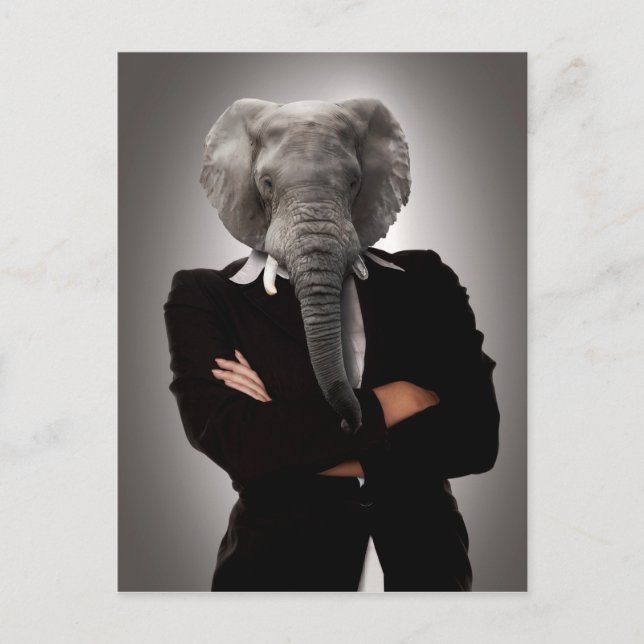 Konzept Bild einer Geschäftsfrau. Postkarte (Vorderseite)