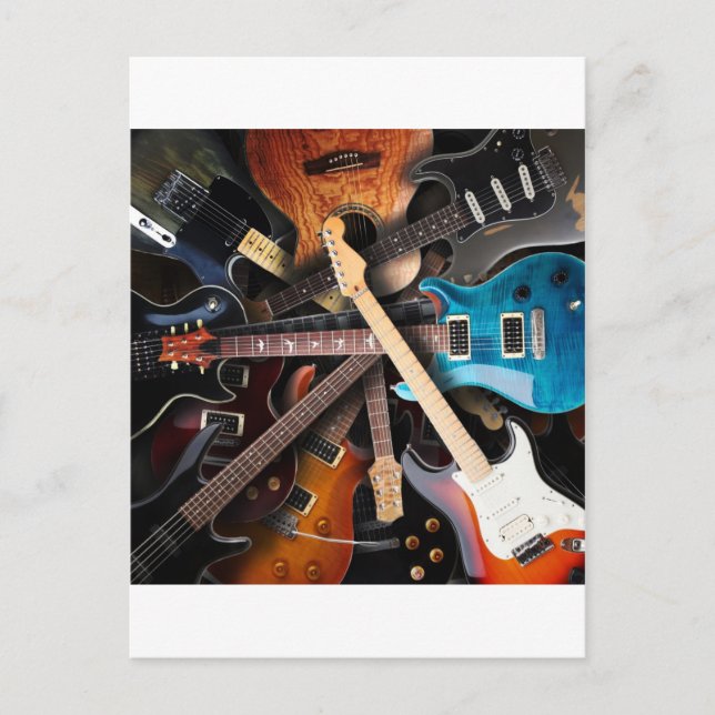 Konzept der elektrischen Gitarren Postkarte (Vorderseite)