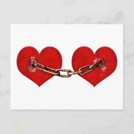 Konzept der unzerbrechlichen Liebe Postkarte