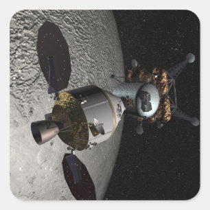 Konzept des Versuchsfahrzeugs "Orion Crew" Quadratischer Aufkleber