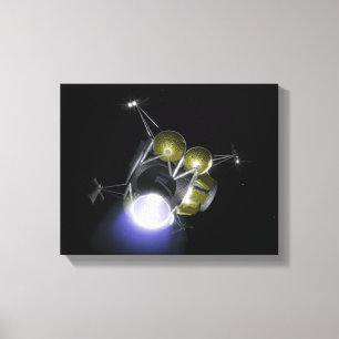 Konzept einer Crew, die weg startet Leinwanddruck