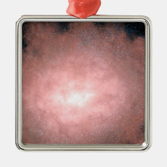 Konzept einer staubigen und hellen Galaxie Ornament Aus Metall (Vorne)