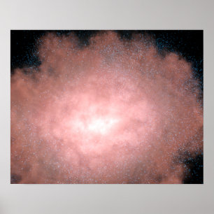 Konzept einer staubigen und hellen Galaxie Poster