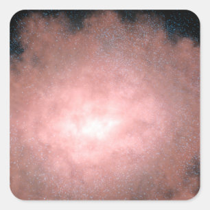 Konzept einer staubigen und hellen Galaxie Quadratischer Aufkleber