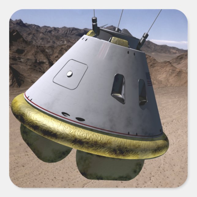 Konzept eines Versuchsfahrzeugs für die Crew Quadratischer Aufkleber (Vorderseite)