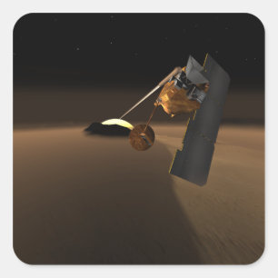 Konzept für das Scout von Vulkanemissionen in Mars Quadratischer Aufkleber