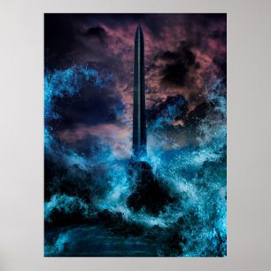 Konzept Kunst im Konzept "Tsunami in Bangkok"  T Poster