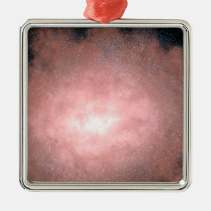 Konzept welcher einer staubigen und hellen Galaxie Ornament Aus Metall