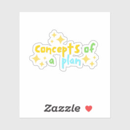 Konzepte eines Plans Aufkleber