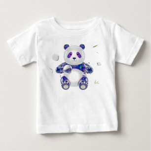 Konzeptholografisches Flüssigglas-3D-Panda Baby T-shirt